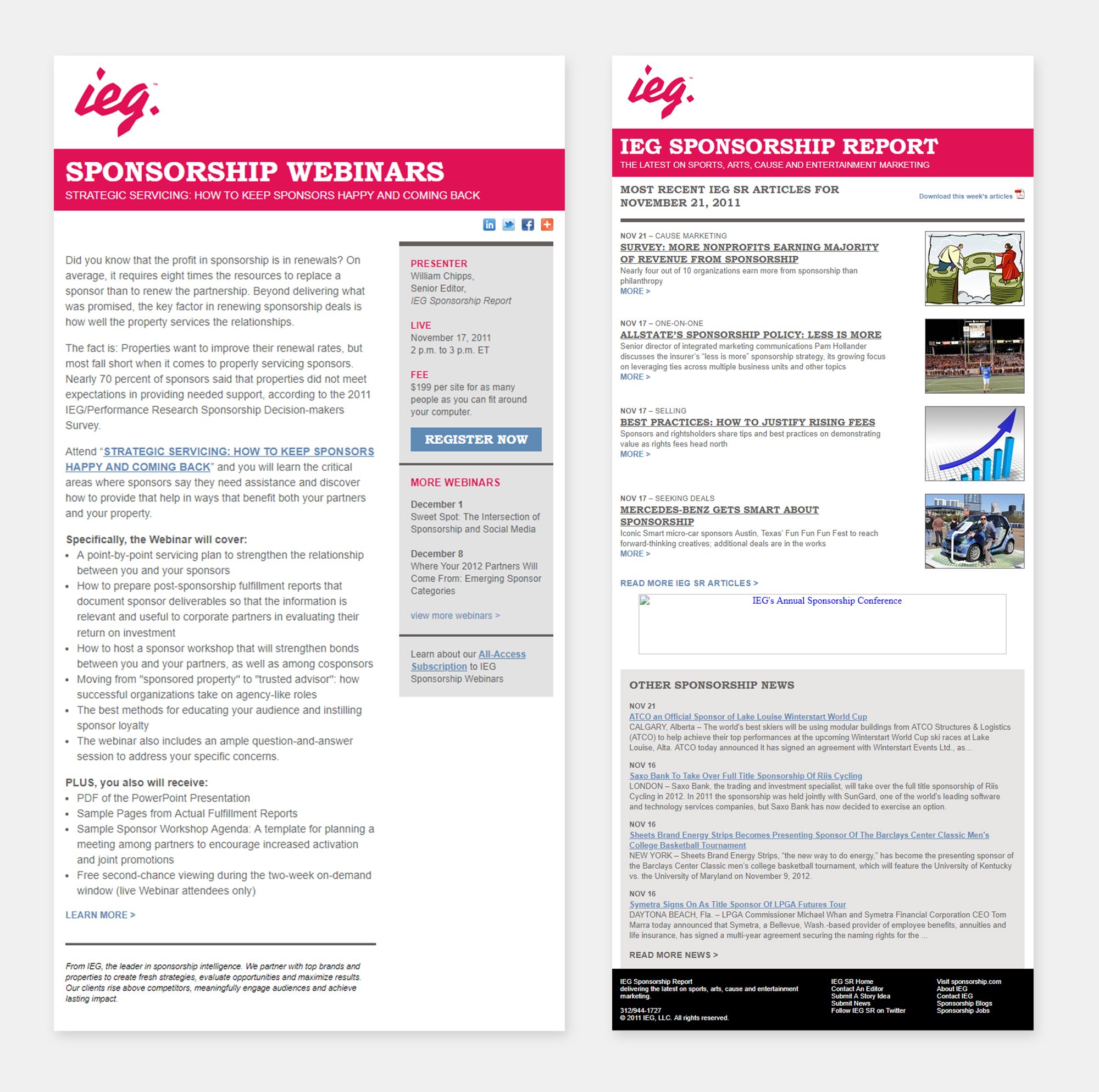 IEG newsletter template